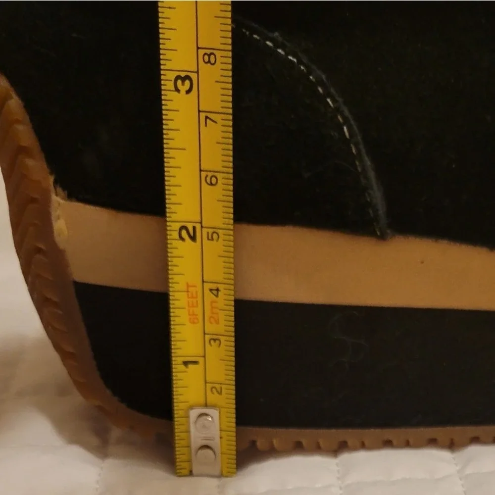 Y2K Splash Fashion Footwear Black Suede 2000s Platforms Beige Trim Festival Cute
